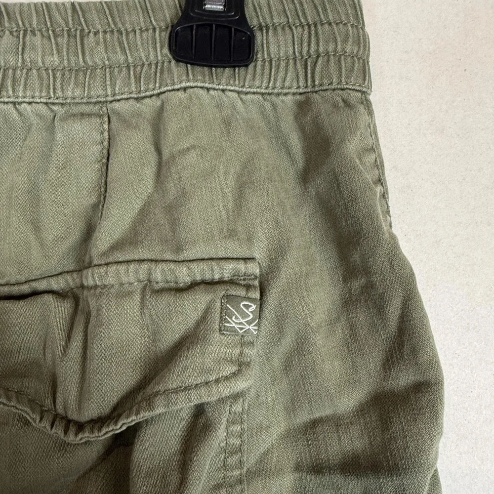 Supplies Pants Mens Large Green Canvas‎ Jogger Elastic Waist Cuffed Casual